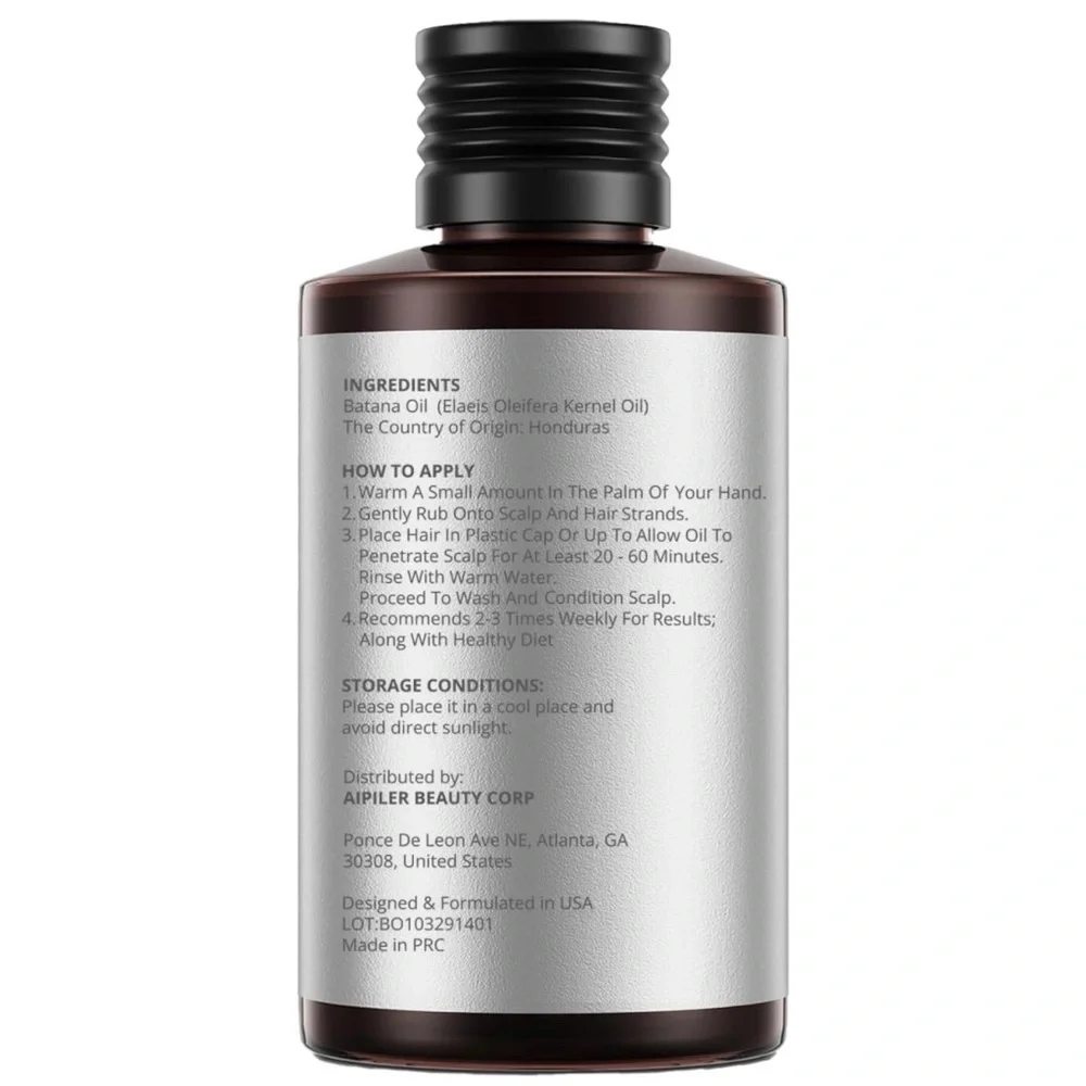 Raw‎ Batana Oil for Hair Growth 100% Pure 3.38 oz - NEW Sealed-EXP 07/27 AIPILER